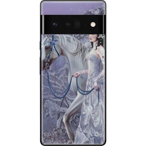 Fairy with Horse in Snow by Nene Thomas Google Pixel 6 Pro Skin